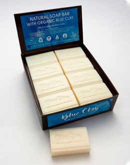 Blue Clay Soap 150g, display of 16 